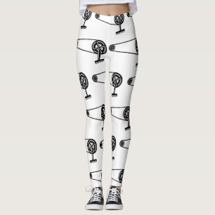 Single Speed Fixie Bike Muster Leggings
