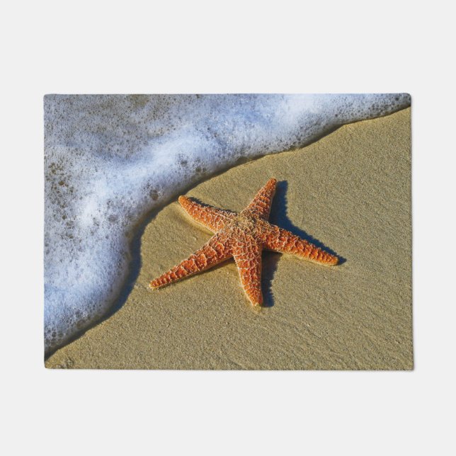 Single Starfish am Strand Fußmatte (Vorderseite)