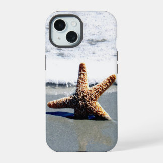 Single Starfish Washed Ashore Jigsaw Puzzle iPhone 15 Hülle