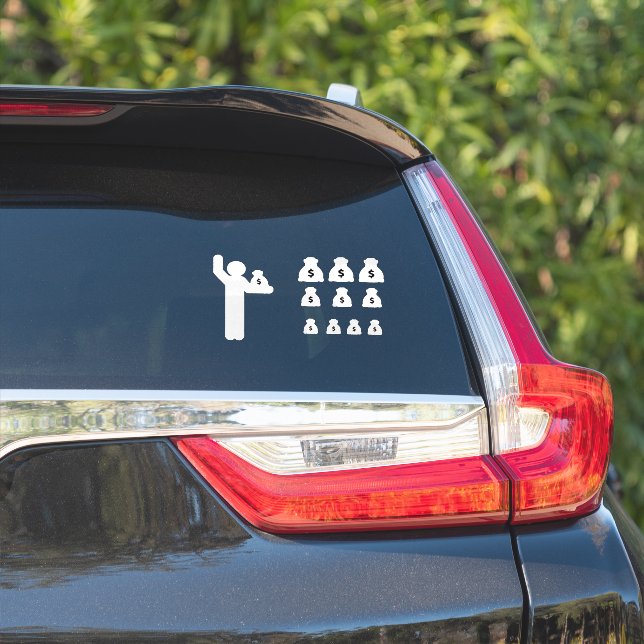 SINGLE STRICHMÄNNCHEN $ AUFKLEBER (Auto Seite)