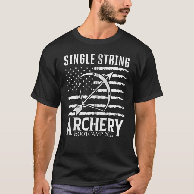 Single String Archery Bootcamp 2022 T-Shirt (Vorderseite)
