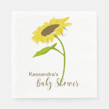 Single Sunflower Baby Dusche Mittag Napkin