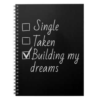 Single Taken Checklist Style Motivational Quote  N Notizblock