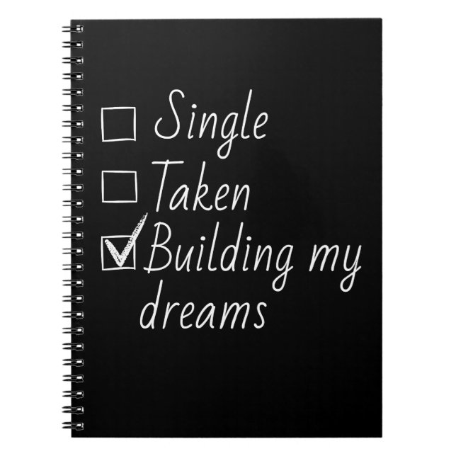 Single Taken Checklist Style Motivational Quote  N Notizblock (Vorderseite)