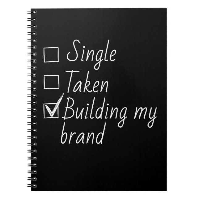 Single Taken Checklist Style Motivational Quote  N Notizblock (Vorderseite)