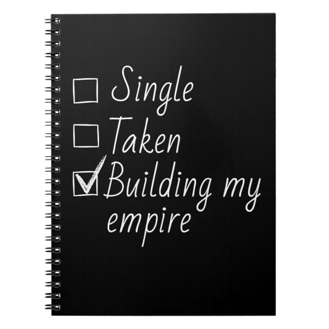 Single Taken Checklist Style Motivational Quote  N Notizblock (Vorderseite)