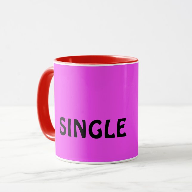SINGLE-TASSE ALS GESCHENKE JEDE ANMELDUNG TASSE (Vorderseite Links)