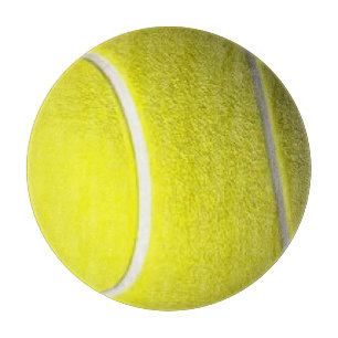 Single Tennis Ball Glass Sports Schneidebrett
