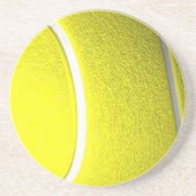 Single Tennis Ball Sports Getränkeuntersetzer (Vorne)