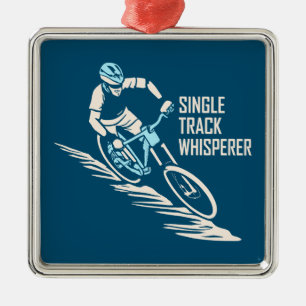 Single Track Whisperer Mountainbike Ornament Aus Metall