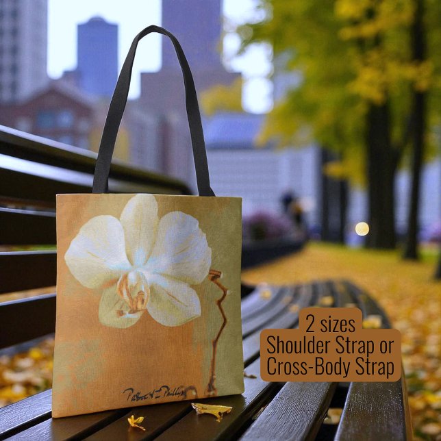 Single Tropisch Orchid Blume Digitales Sketch (double-sided tote design)