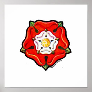 Single Tudor Rose Poster