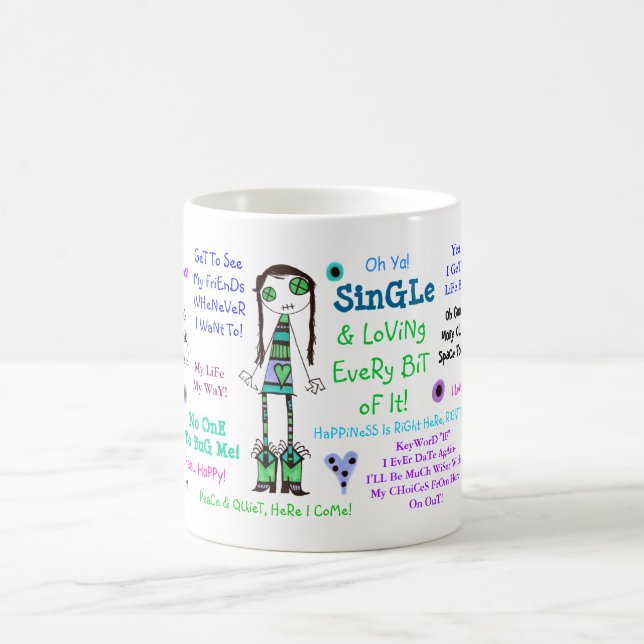 Single u. Lieben jedes Stückchen von ihm! Kaffeetasse (Mittel)