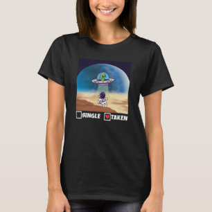 Single Ufo Entführung Valentinstag Alien S T-Shirt