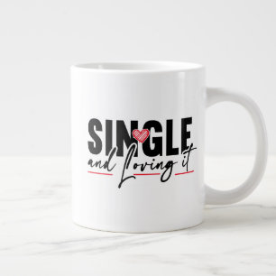 Single und es Liebend Jumbo-Tasse