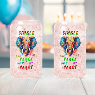 Single und Frieden mit meinem Herzen Dosenglas