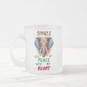 Single und Frieden mit meinem Herzen Mattglastasse