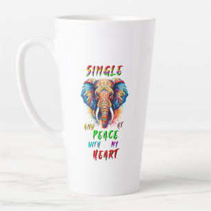 Single und Frieden mit meinem Herzen Milchtasse