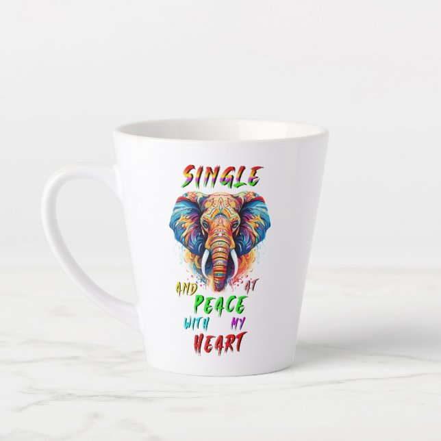 Single und Frieden mit meinem Herzen Milchtasse (Links)