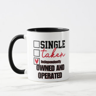 Single und liebe es - emanzipierte Frau T-Shirt Tasse