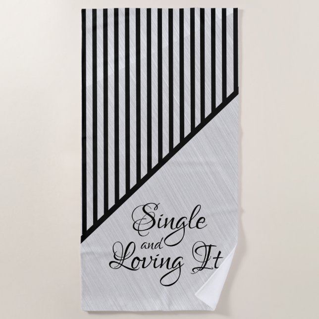 Single und Liebe es Moderne Kunst Strandtuch (Vorderseite)