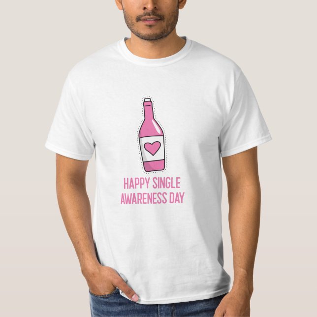 Single Valentine, Single Day, Anti Valentine T-Shirt (Vorderseite)