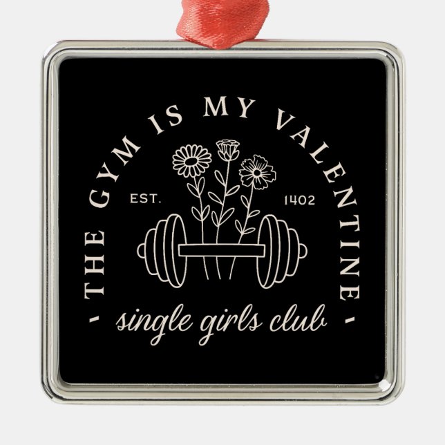 Single Valentiner Tagegymnastikmädchen Ornament Aus Metall (Vorne)