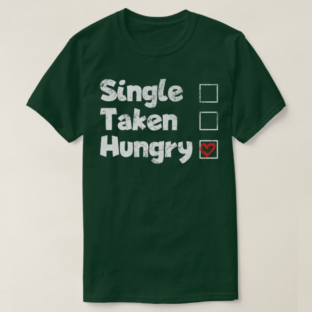 Single Valentinstag Koch Vintag Backen Kochen T-Shirt (Design vorne)