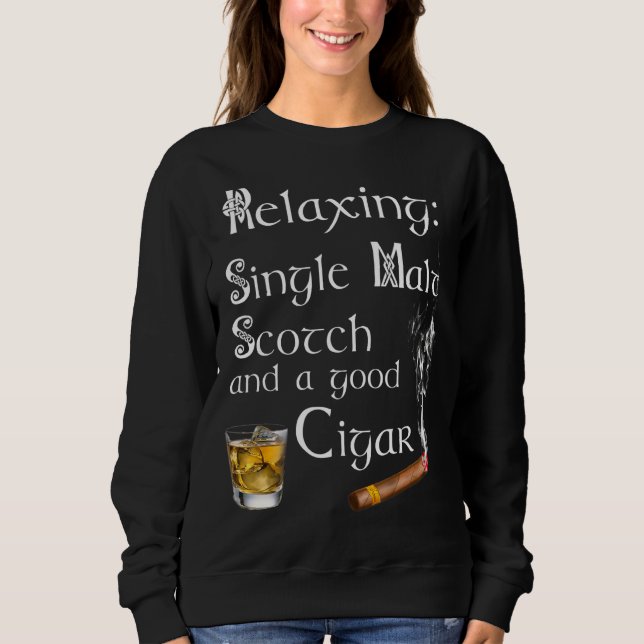 Single Whiskey Cigar für Männer Sweatshirt (Vorderseite)