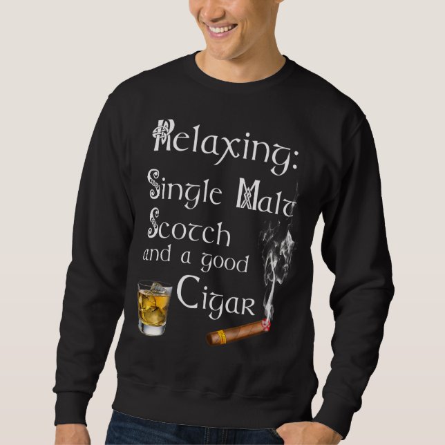 Single Whiskey Cigar für Männer Sweatshirt (Vorderseite)