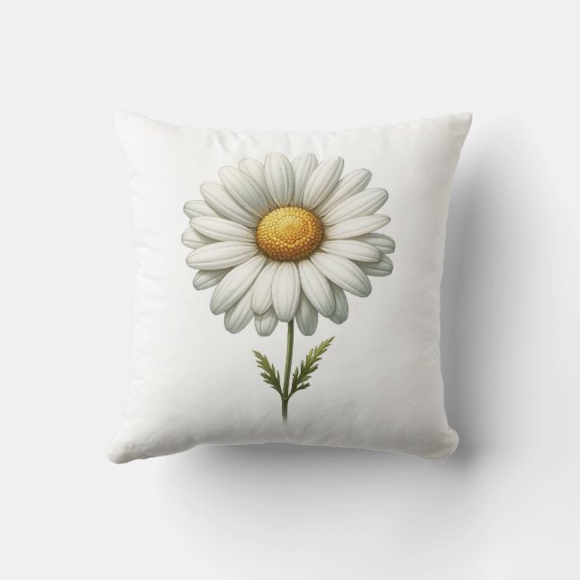 Single White Daisy Blume Herb Journal Kissen (Rückseite)