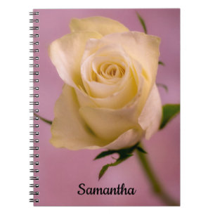 Single White Rose Spiral Notebook Notizblock