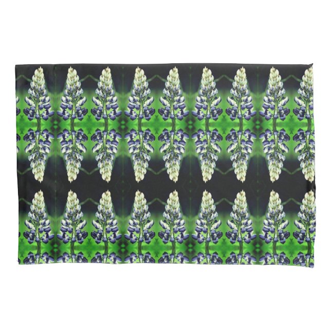 Single Wild Lila Lupine Blume Muster Kissenbezug (Vorderseite)