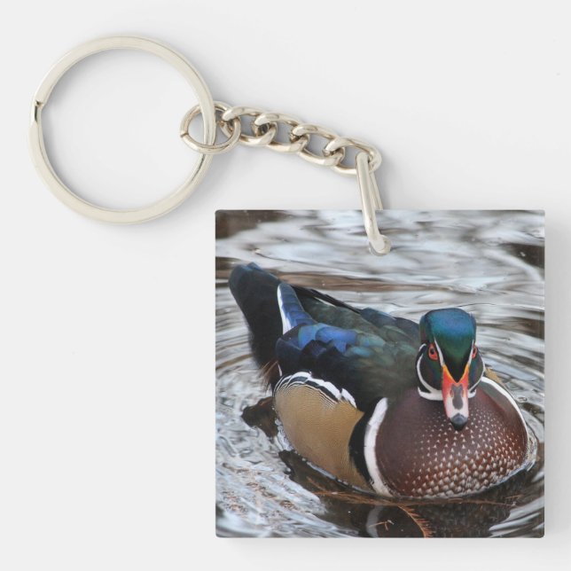 Single Wood Duck Schlüsselanhänger (Vorderseite)
