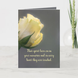 SINGLE YELLOW ROSE SYMPATHY CARD DANKESKARTE