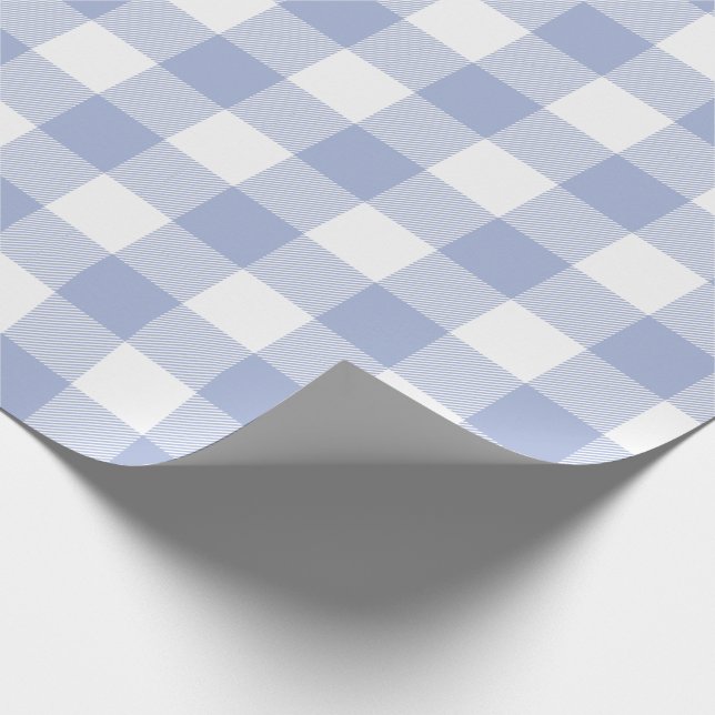 Singrün-blaues Büffel-Karo-Muster Geschenkpapier (Ecke)