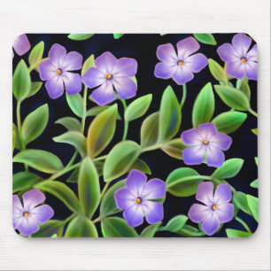 Singrün-Blumen Mousepad