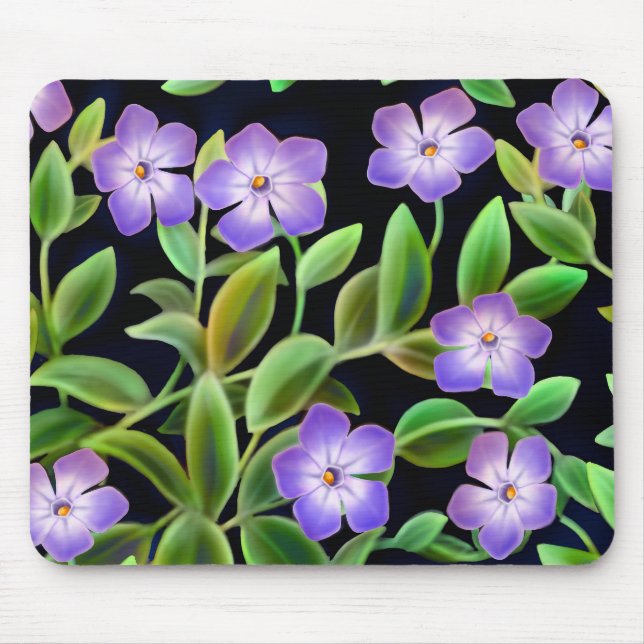 Singrün-Blumen Mousepad (Vorne)