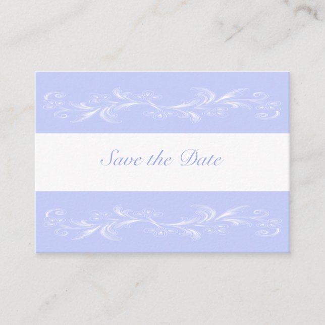 Singrün-süße BlumenSave the Date Karten (Vorderseite)