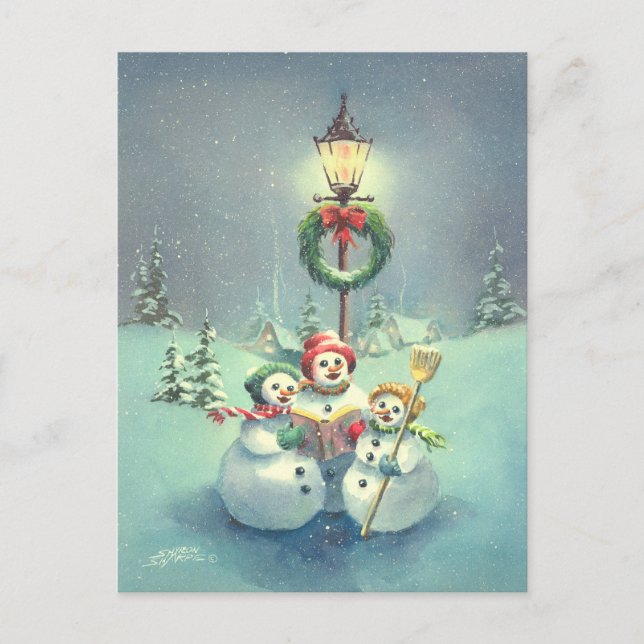 SINGSNOWMEN VON SHARON SHARPE POSTKARTE (Vorderseite)