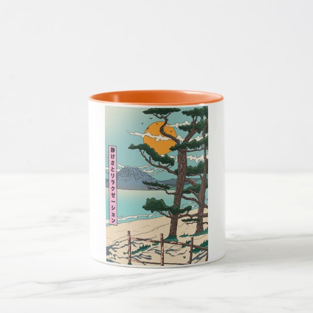 Singvogel am frühen Morgen Tasse (Zentrum)