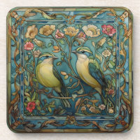 Singvögel in Liebe romantisches Art Nouveau-Design