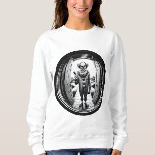 Sinister Clown an deiner Tür   Fisheye Sweatshirt