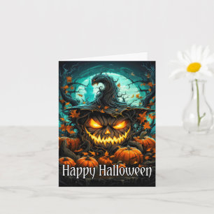 Sinister Glows Pumpkin   Frohe Halloween Karte