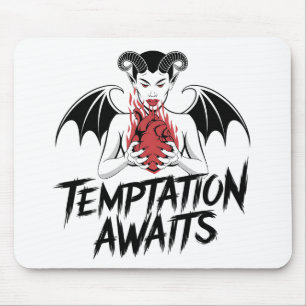 Sinister-Gothic-Dämonendesign - die Versuchung ste Mousepad