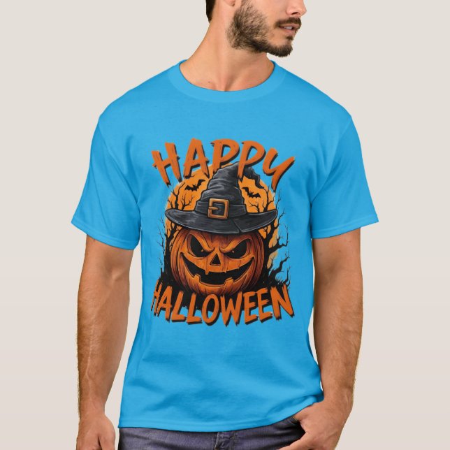 Sinister Pumpkin Hexe Night Basic Men T - Shirt (Vorderseite)