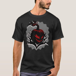 Sinister Pumpkin Spooky Custom T-Shirt