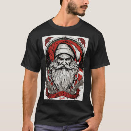 Sinister Santa Circle T-Shirt: Retro Vector Art vo T-Shirt