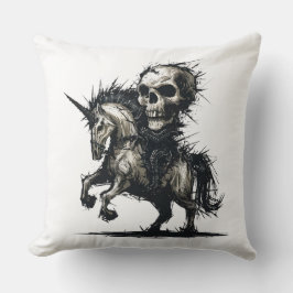 Sinister Skull Unicorn Ride Kissen