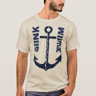 Sink oder Schwimm Nautical-Anker Streetwear-Design T-Shirt